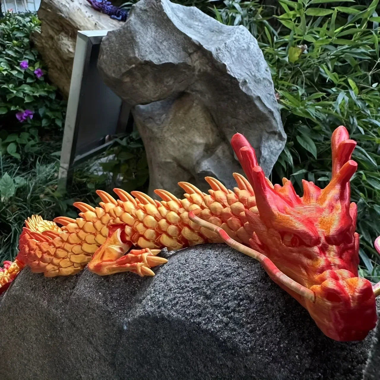 Aquarium Plant - Figurine de dragon chinois imprimée en