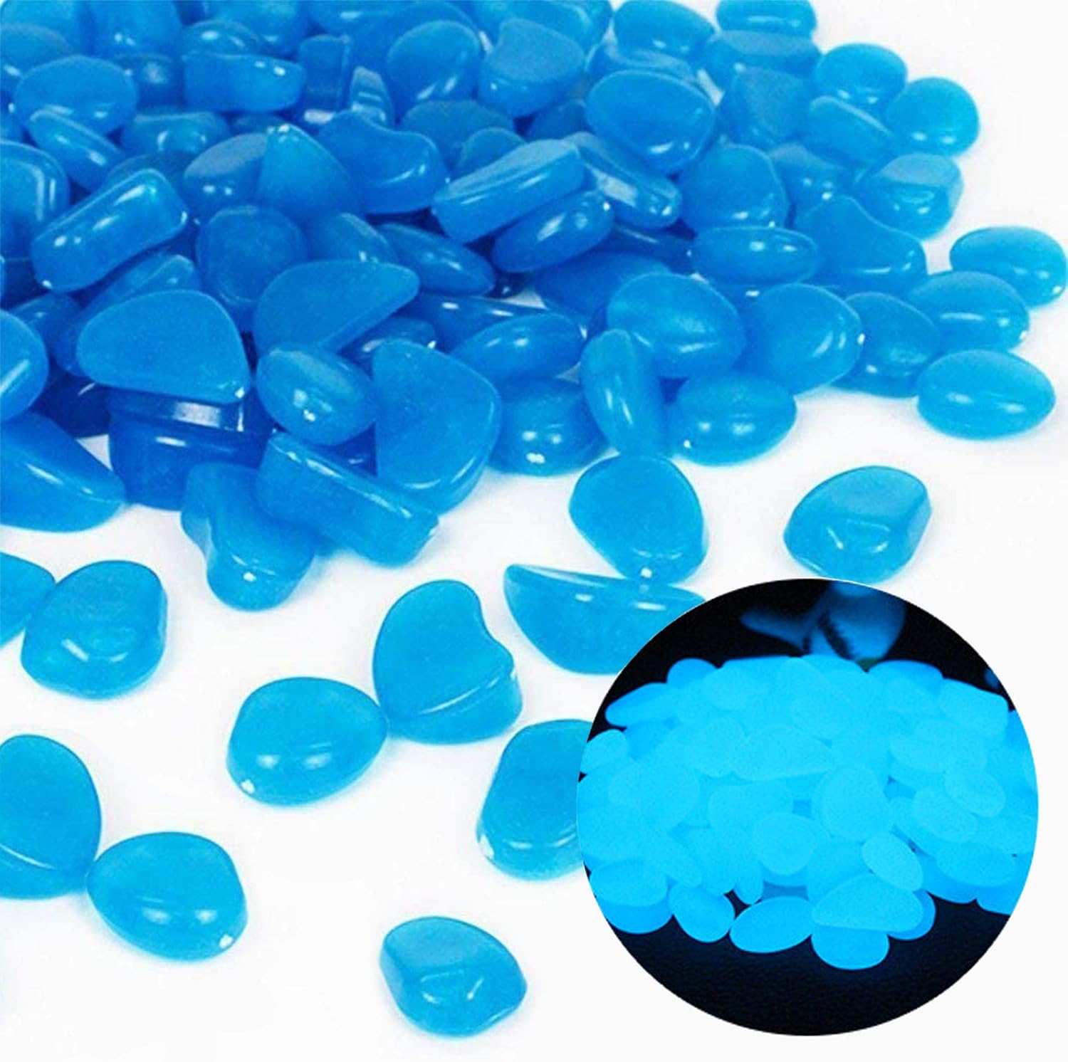 Planted Aquarium Equipment - Roches d'aquarium scintillantes, galets bleus pour