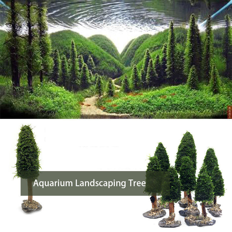 Aquarium Planted Seeds - Décoration d'aquarium avec plantes, mousse d'arbre