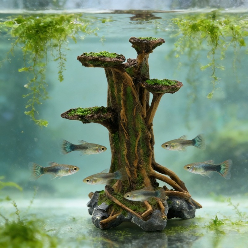 Décoration d'aquarium en résin - Aquarium Planted Tree avis et prix